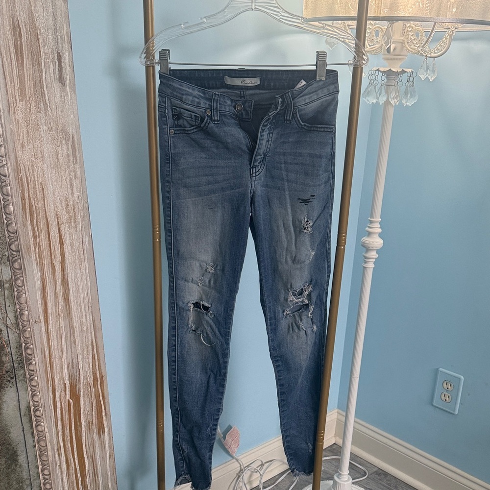 KanCan Women's Ripped Denim Skinny Jeans